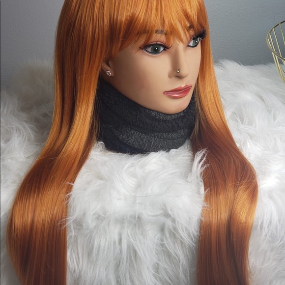 Synthetic orange Color Bangs for Drag cosplay costume party for women - Picture 1 of 4